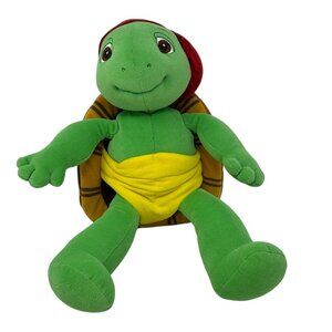 EDEN Franklin Turtle Vintage Plush Red Cap Hat Removable Shell